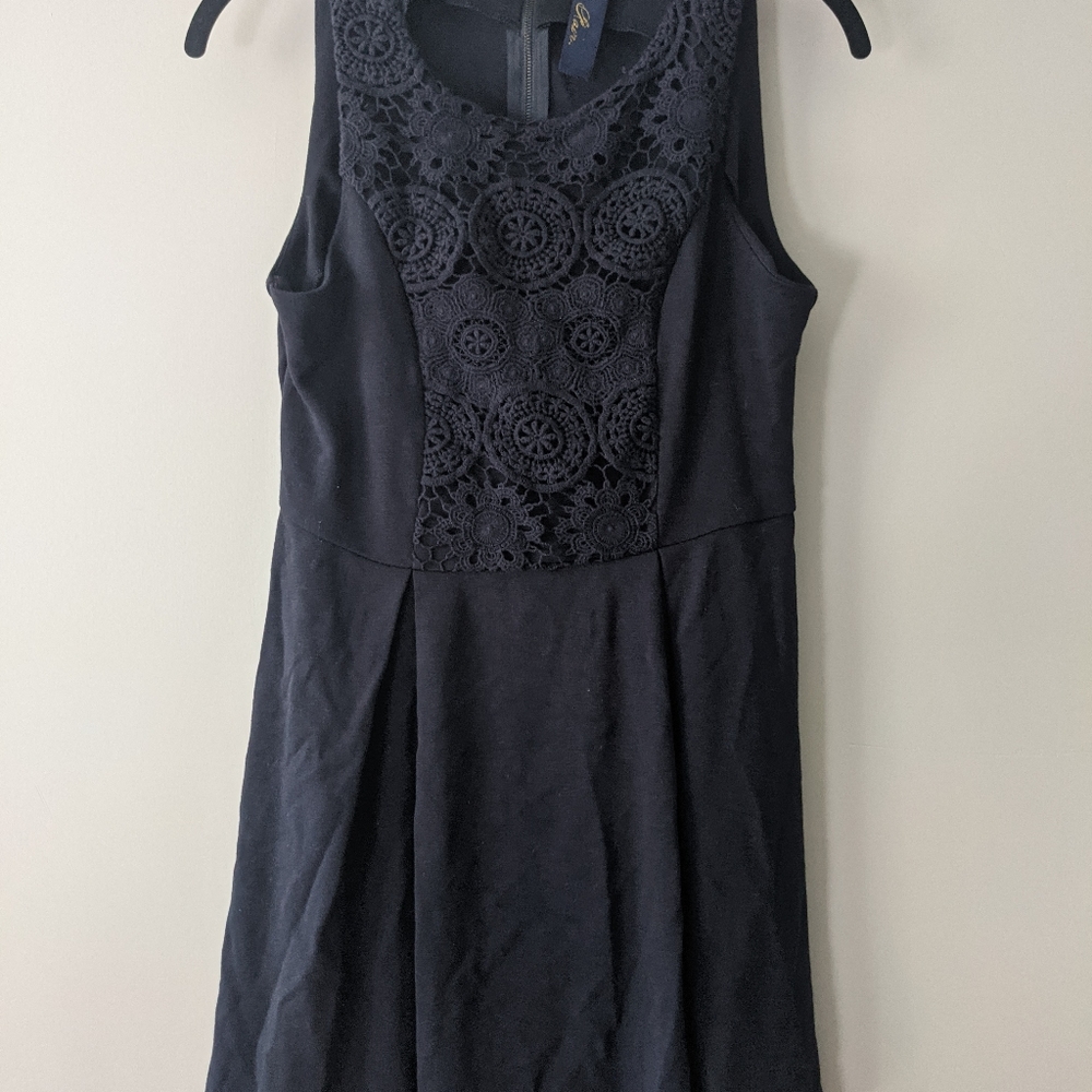 Navy skater dress
